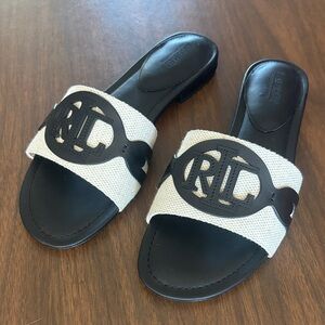 Ralph Lauren Black and White Women's Sandals